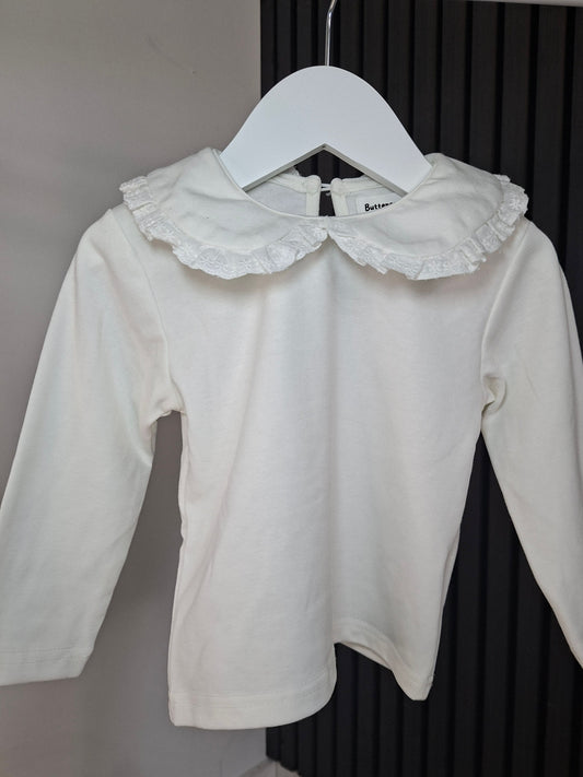 Collar Top - White
