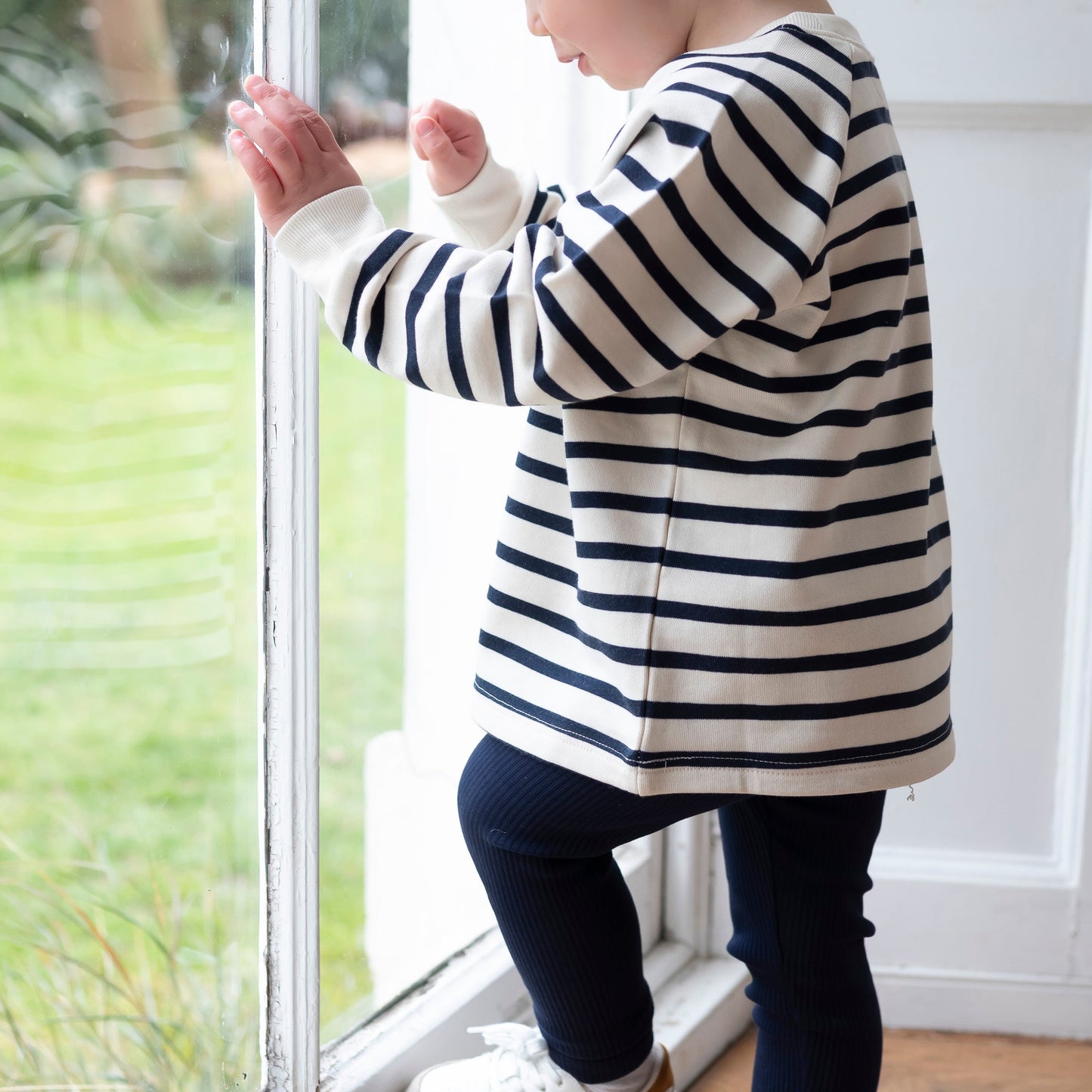 Ribbed Leggings - Navy