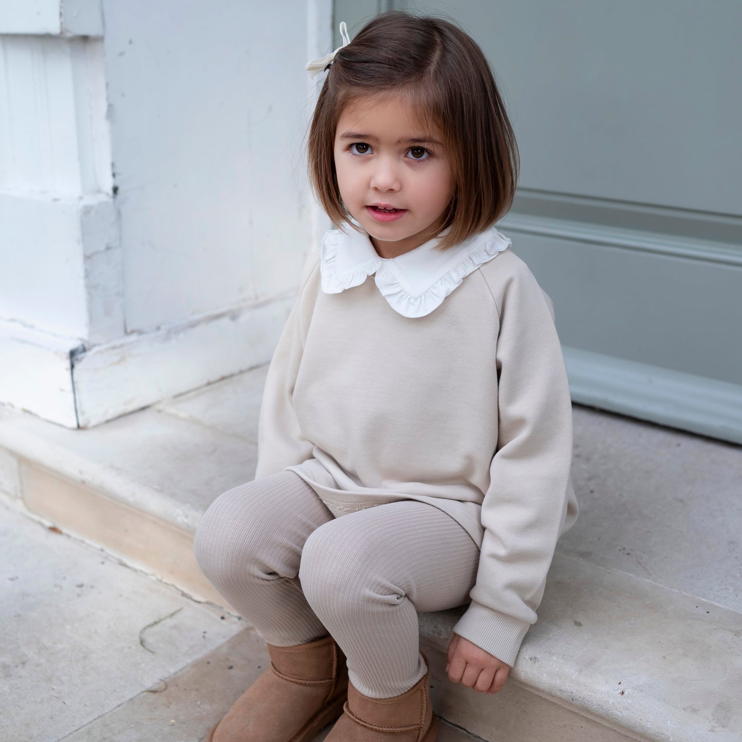 Ribbed Leggings - Light Beige
