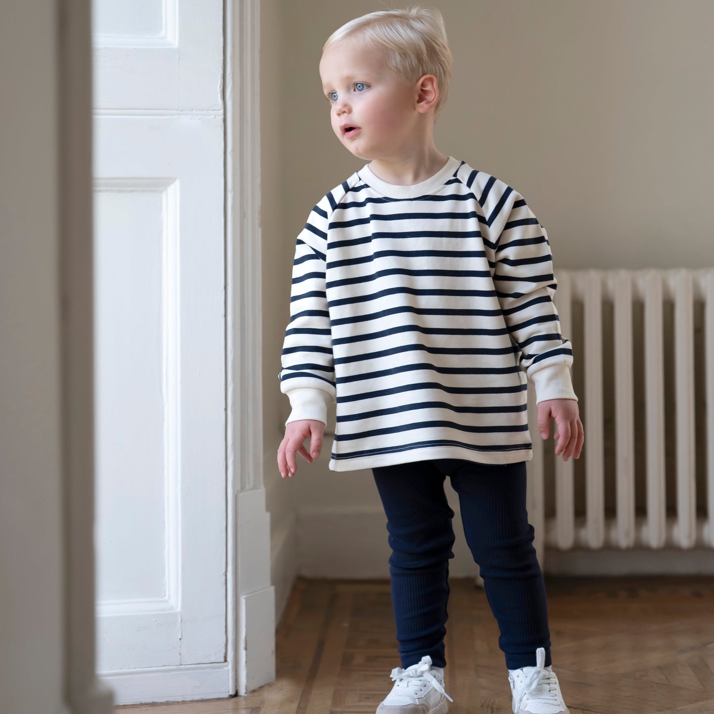Ribbed Leggings - Navy