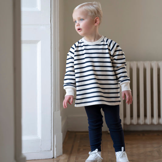 Ribbed Leggings - Navy