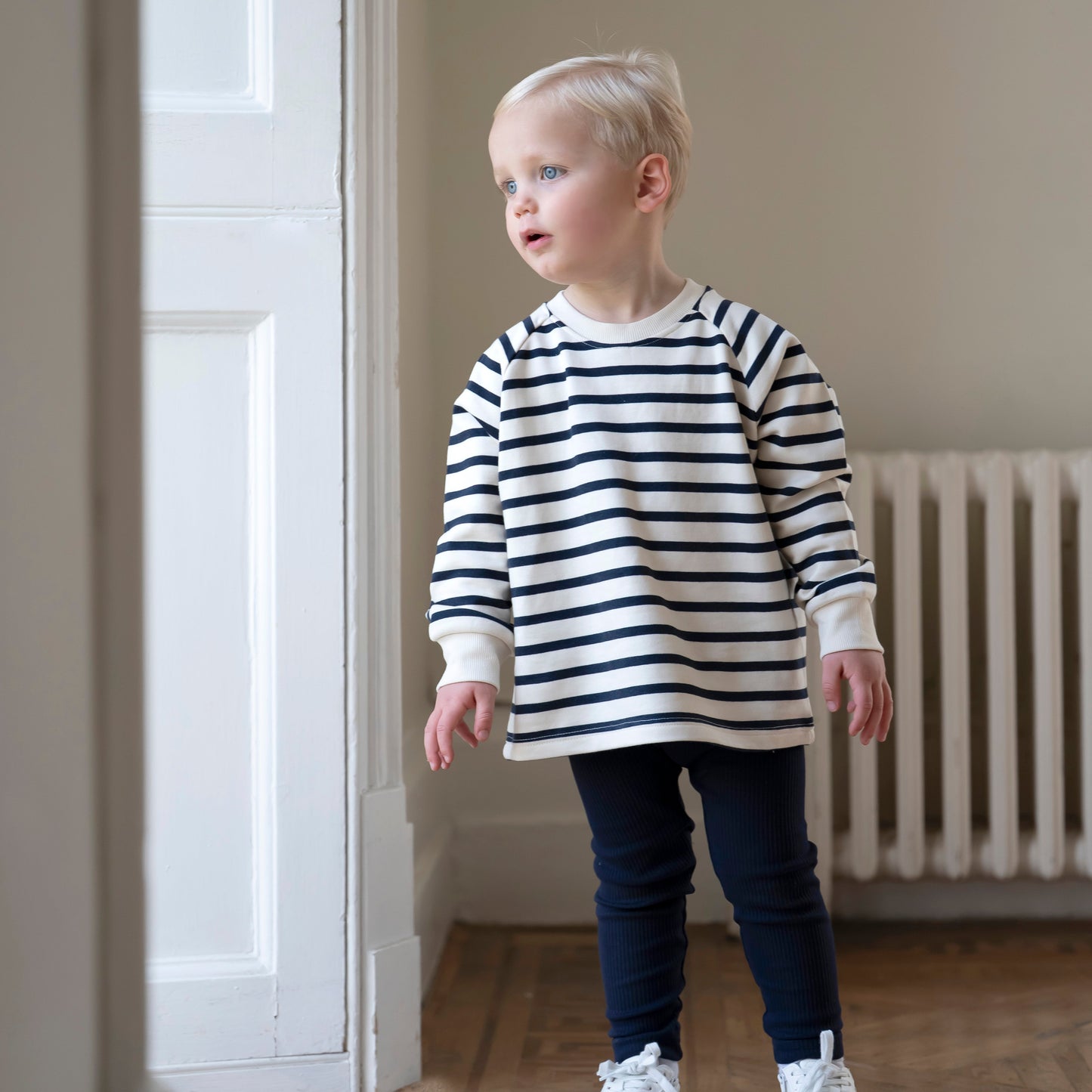 Cotton Sweatshirt - Breton Stripe