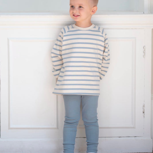 Ribbed Leggings - Cornflower Blue