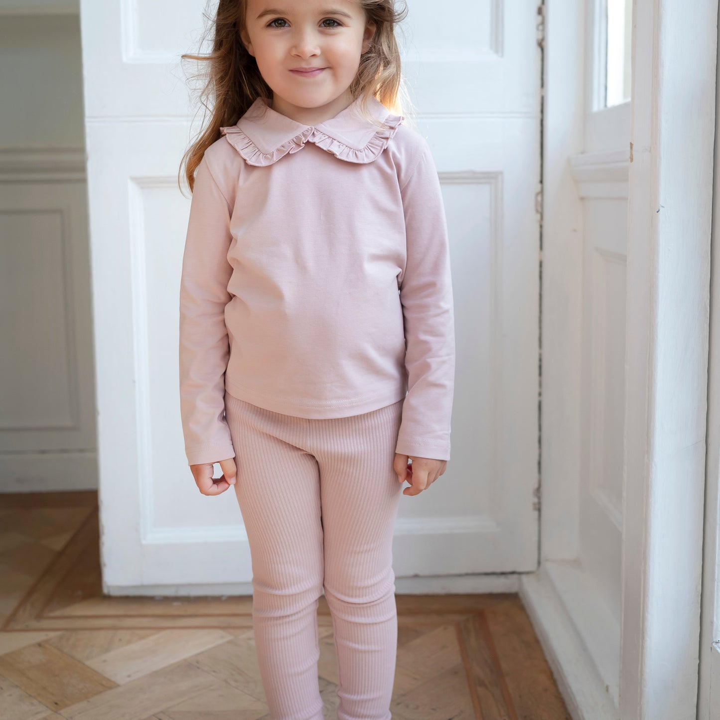 Ribbed Leggings - Dusky Pink